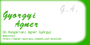 gyorgyi agner business card